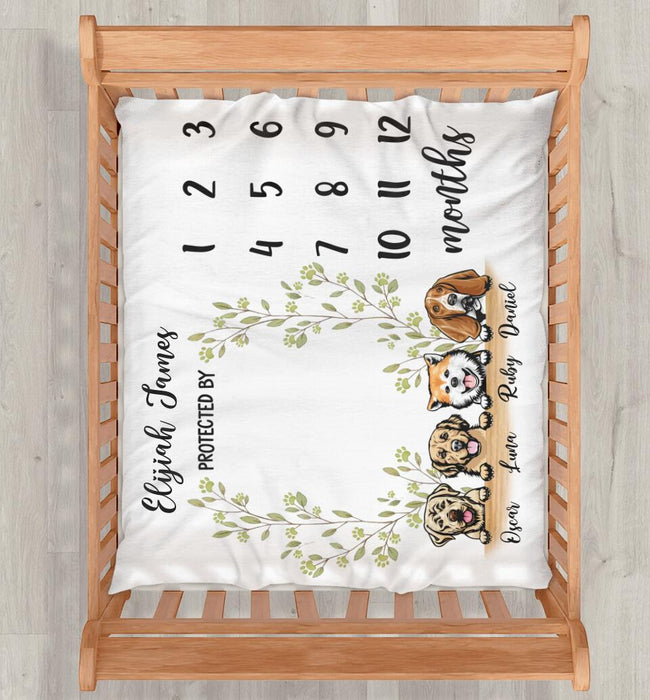 Custom Personalized Pets Kid Fleece Blanket - Gift Idea For Baby/Dog/Cat Lovers