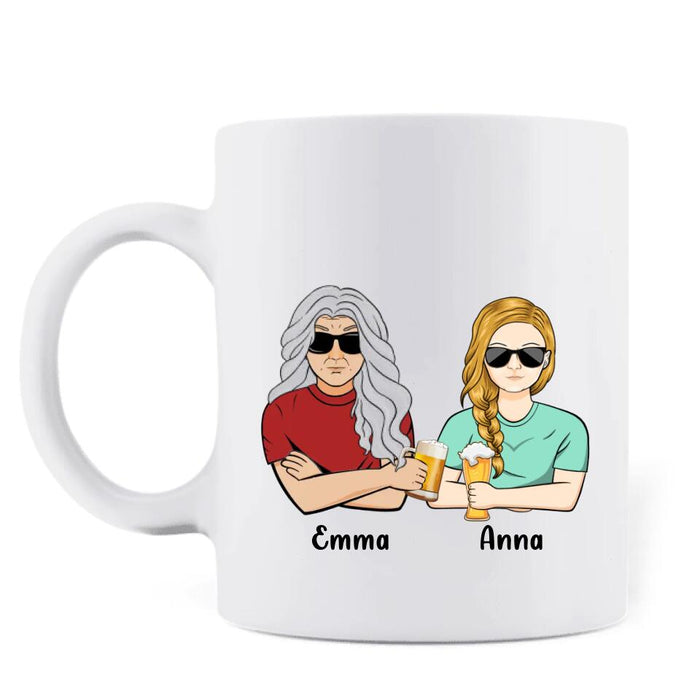 Custom Personalized Mother Mug - Mom/Dad With Upto 2 Children - Gift Idea For Mother's Day/Father's Day - To My Mother-In-Law Thank For Not Putting My Boyfriend Up For Adoption