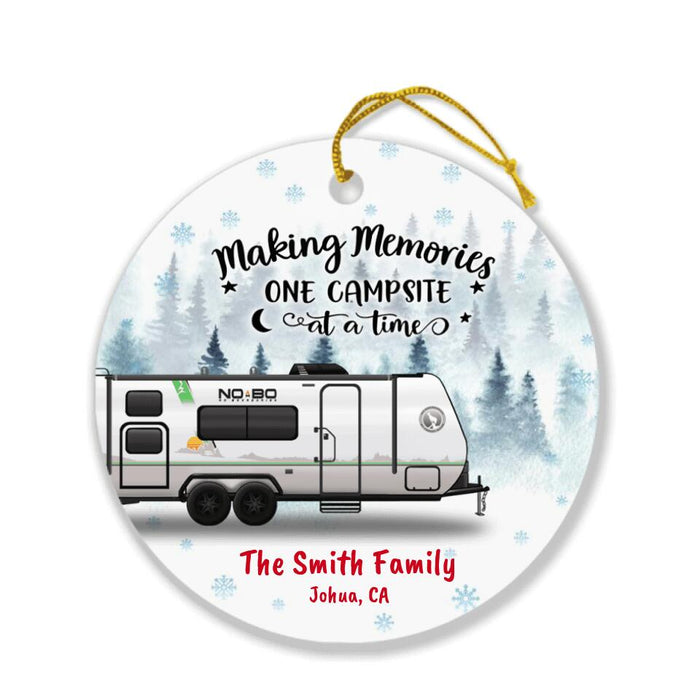 Custom Personalized RVs Camping Ornament - Best Gift For Camping Lover - Making Memories One Campsite At A Time