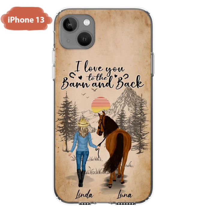 Custom Personalized Horse Girl Phone Case - Gift Idea For Horse Lovers/Girl - Upto 6 Horses - Just A Girl Who Loves Horses - Case For iPhone/Samsung