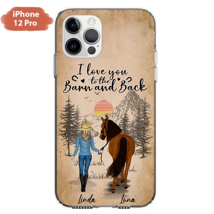 Custom Personalized Horse Girl Phone Case - Gift Idea For Horse Lovers/Girl - Upto 6 Horses - Just A Girl Who Loves Horses - Case For iPhone/Samsung