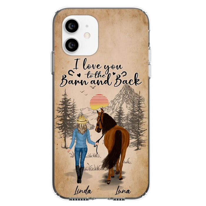 Custom Personalized Horse Girl Phone Case - Gift Idea For Horse Lovers/Girl - Upto 6 Horses - Just A Girl Who Loves Horses - Case For iPhone/Samsung