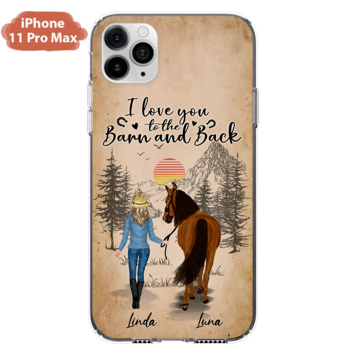 Custom Personalized Horse Girl Phone Case - Gift Idea For Horse Lovers/Girl - Upto 6 Horses - Just A Girl Who Loves Horses - Case For iPhone/Samsung