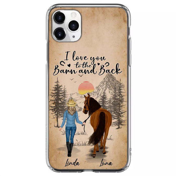 Custom Personalized Horse Girl Phone Case - Gift Idea For Horse Lovers/Girl - Upto 6 Horses - Just A Girl Who Loves Horses - Case For iPhone/Samsung