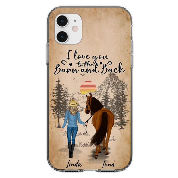 Custom Personalized Horse Girl Phone Case - Gift Idea For Horse Lovers/Girl - Upto 6 Horses - Just A Girl Who Loves Horses - Case For iPhone/Samsung