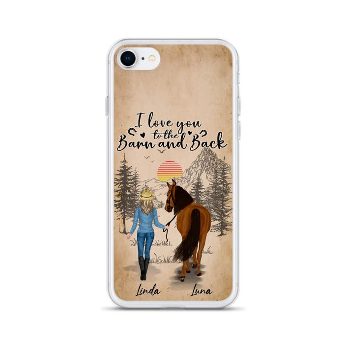 Custom Personalized Horse Girl Phone Case - Gift Idea For Horse Lovers/Girl - Upto 6 Horses - Just A Girl Who Loves Horses - Case For iPhone/Samsung