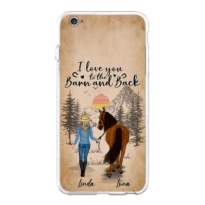 Custom Personalized Horse Girl Phone Case - Gift Idea For Horse Lovers/Girl - Upto 6 Horses - Just A Girl Who Loves Horses - Case For iPhone/Samsung