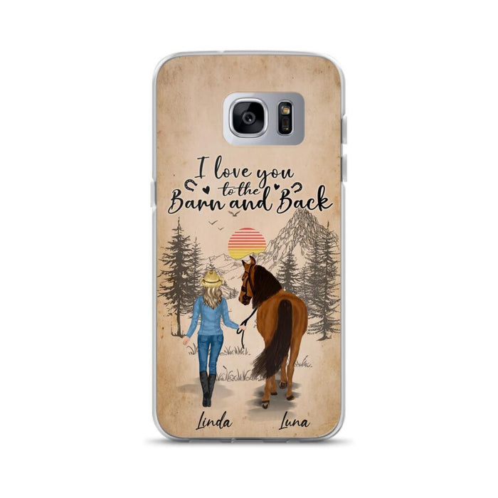 Custom Personalized Horse Girl Phone Case - Gift Idea For Horse Lovers/Girl - Upto 6 Horses - Just A Girl Who Loves Horses - Case For iPhone/Samsung