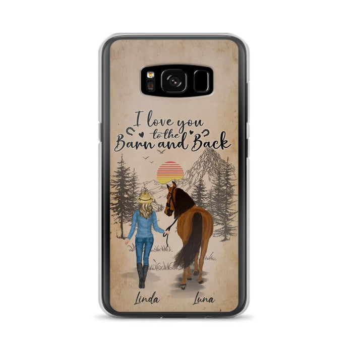 Custom Personalized Horse Girl Phone Case - Gift Idea For Horse Lovers/Girl - Upto 6 Horses - Just A Girl Who Loves Horses - Case For iPhone/Samsung