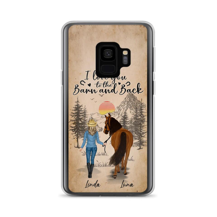 Custom Personalized Horse Girl Phone Case - Gift Idea For Horse Lovers/Girl - Upto 6 Horses - Just A Girl Who Loves Horses - Case For iPhone/Samsung