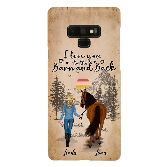 Custom Personalized Horse Girl Phone Case - Gift Idea For Horse Lovers/Girl - Upto 6 Horses - Just A Girl Who Loves Horses - Case For iPhone/Samsung