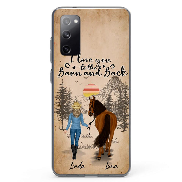 Custom Personalized Horse Girl Phone Case - Gift Idea For Horse Lovers/Girl - Upto 6 Horses - Just A Girl Who Loves Horses - Case For iPhone/Samsung