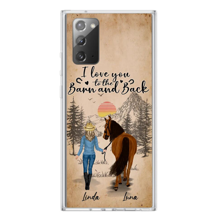 Custom Personalized Horse Girl Phone Case - Gift Idea For Horse Lovers/Girl - Upto 6 Horses - Just A Girl Who Loves Horses - Case For iPhone/Samsung