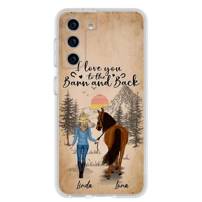 Custom Personalized Horse Girl Phone Case - Gift Idea For Horse Lovers/Girl - Upto 6 Horses - Just A Girl Who Loves Horses - Case For iPhone/Samsung