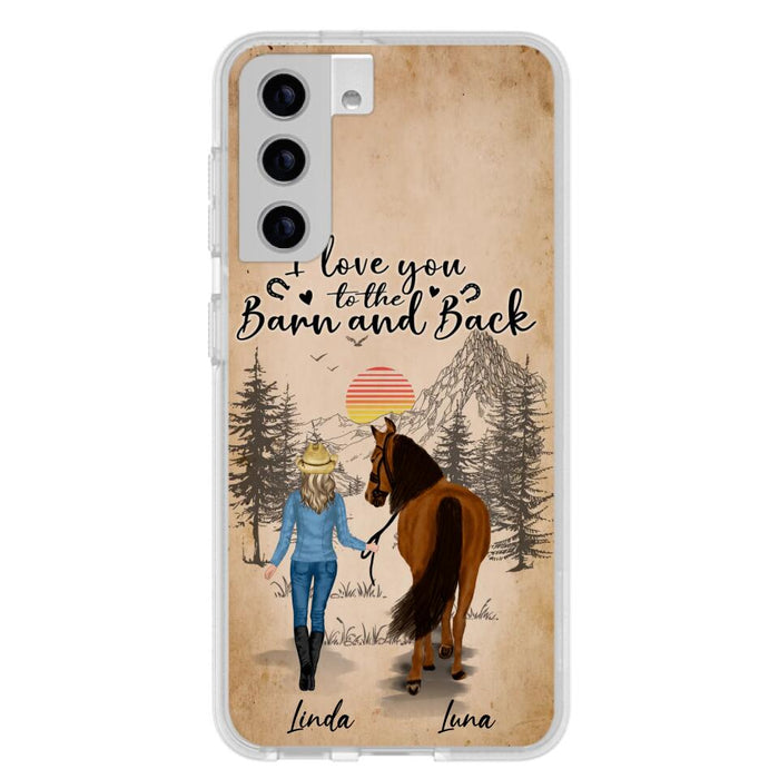 Custom Personalized Horse Girl Phone Case - Gift Idea For Horse Lovers/Girl - Upto 6 Horses - Just A Girl Who Loves Horses - Case For iPhone/Samsung