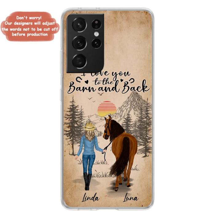 Custom Personalized Horse Girl Phone Case - Gift Idea For Horse Lovers/Girl - Upto 6 Horses - Just A Girl Who Loves Horses - Case For iPhone/Samsung