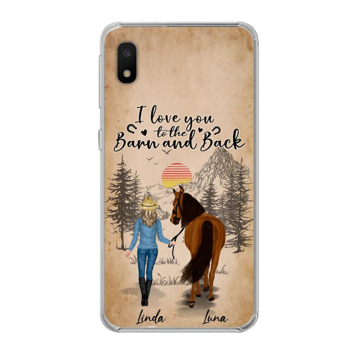 Custom Personalized Horse Girl Phone Case - Gift Idea For Horse Lovers/Girl - Upto 6 Horses - Just A Girl Who Loves Horses - Case For iPhone/Samsung