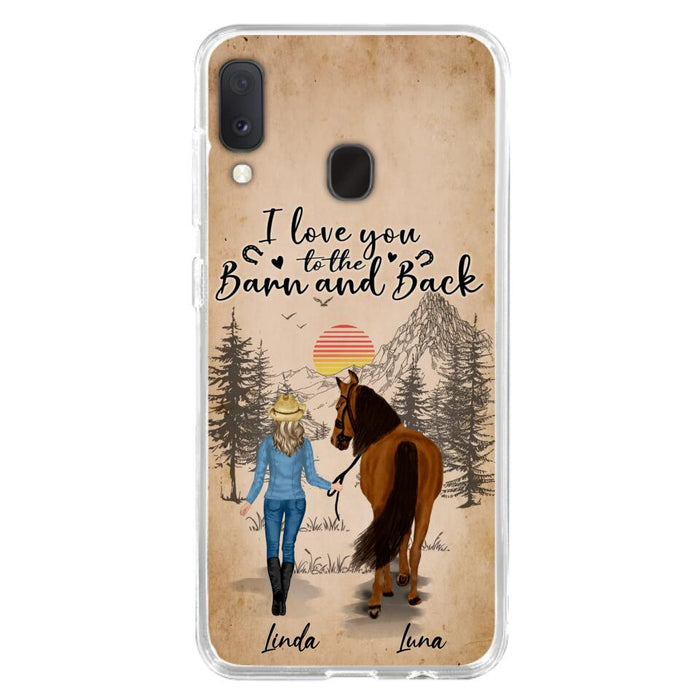 Custom Personalized Horse Girl Phone Case - Gift Idea For Horse Lovers/Girl - Upto 6 Horses - Just A Girl Who Loves Horses - Case For iPhone/Samsung