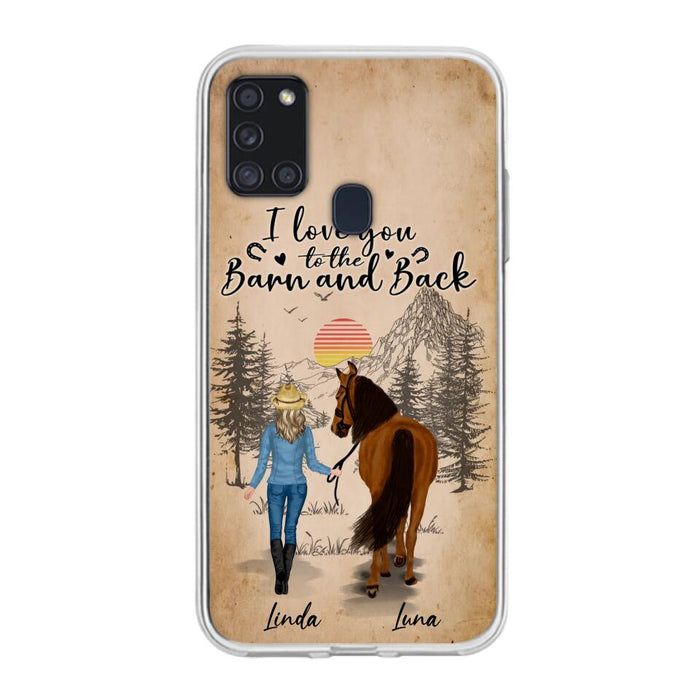 Custom Personalized Horse Girl Phone Case - Gift Idea For Horse Lovers/Girl - Upto 6 Horses - Just A Girl Who Loves Horses - Case For iPhone/Samsung