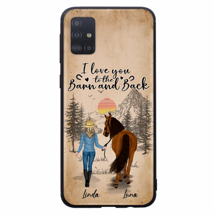 Custom Personalized Horse Girl Phone Case - Gift Idea For Horse Lovers/Girl - Upto 6 Horses - Just A Girl Who Loves Horses - Case For iPhone/Samsung