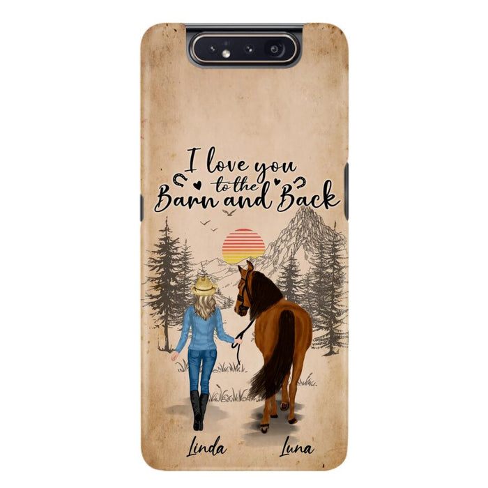 Custom Personalized Horse Girl Phone Case - Gift Idea For Horse Lovers/Girl - Upto 6 Horses - Just A Girl Who Loves Horses - Case For iPhone/Samsung