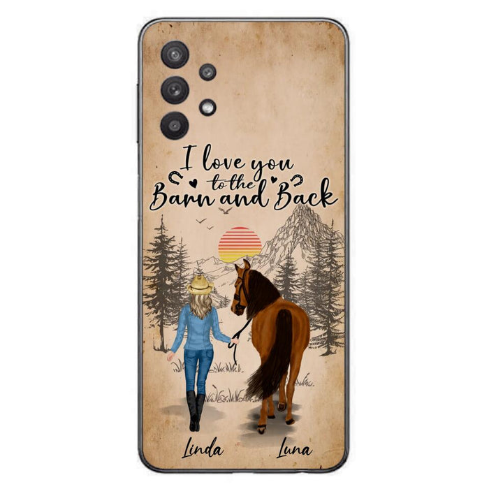 Custom Personalized Horse Girl Phone Case - Gift Idea For Horse Lovers/Girl - Upto 6 Horses - Just A Girl Who Loves Horses - Case For iPhone/Samsung