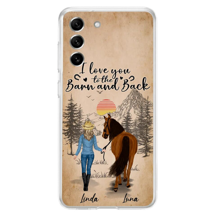 Custom Personalized Horse Girl Phone Case - Gift Idea For Horse Lovers/Girl - Upto 6 Horses - Just A Girl Who Loves Horses - Case For iPhone/Samsung