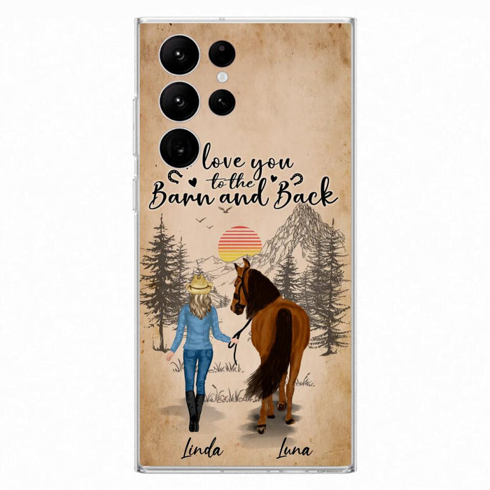 Custom Personalized Horse Girl Phone Case - Gift Idea For Horse Lovers/Girl - Upto 6 Horses - Just A Girl Who Loves Horses - Case For iPhone/Samsung