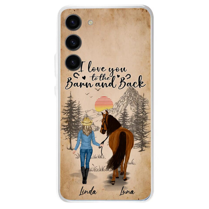 Custom Personalized Horse Girl Phone Case - Gift Idea For Horse Lovers/Girl - Upto 6 Horses - Just A Girl Who Loves Horses - Case For iPhone/Samsung