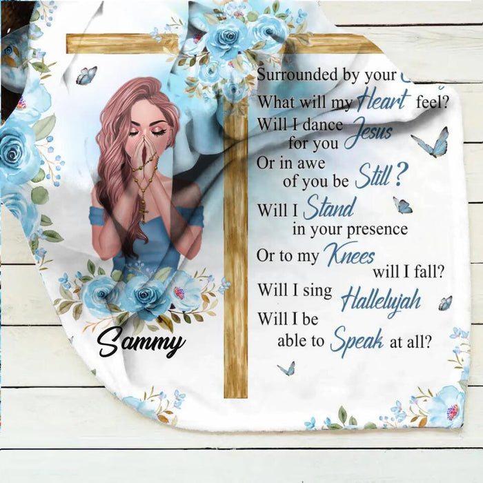 Custom Personalized Jesus Girl Single Layer Fleece/Quilt Blanket - Mother's Day Gift Idea - I Can Only Imagine