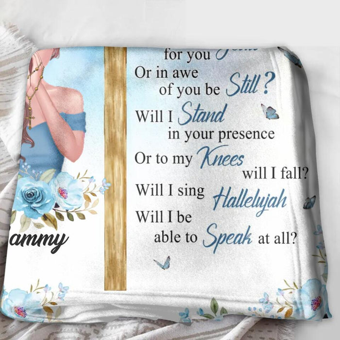 Custom Personalized Jesus Girl Single Layer Fleece/Quilt Blanket - Mother's Day Gift Idea - I Can Only Imagine