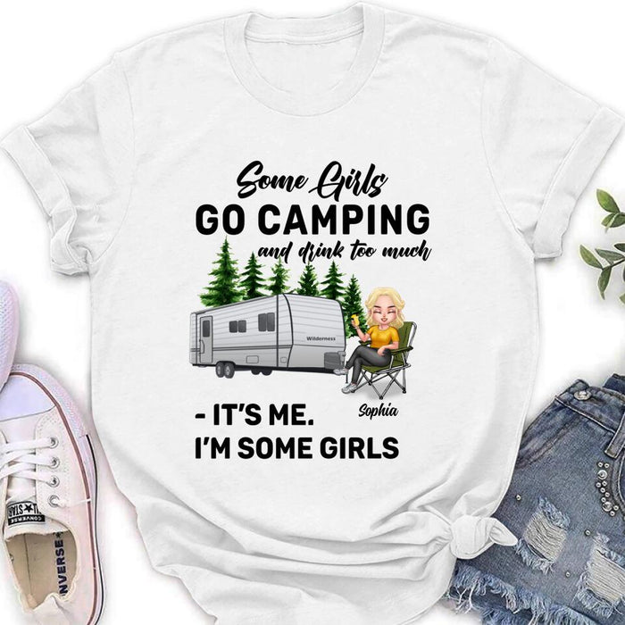 Custom Personalized Camping Lady Shirt/ Pullover Hoodie - Woman/ Couple - Gift Idea For Camping Lover