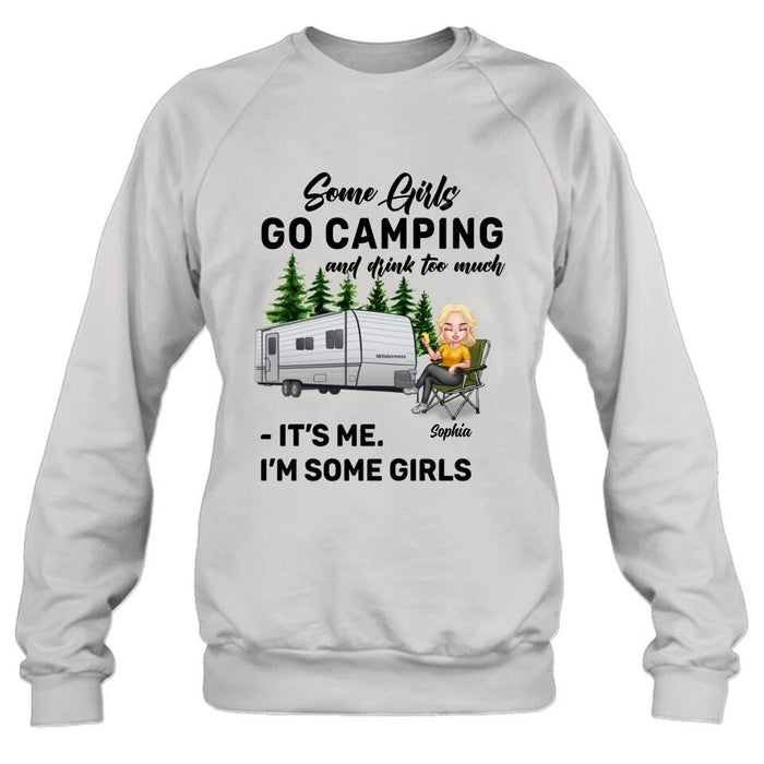 Custom Personalized Camping Lady Shirt/ Pullover Hoodie - Woman/ Couple - Gift Idea For Camping Lover