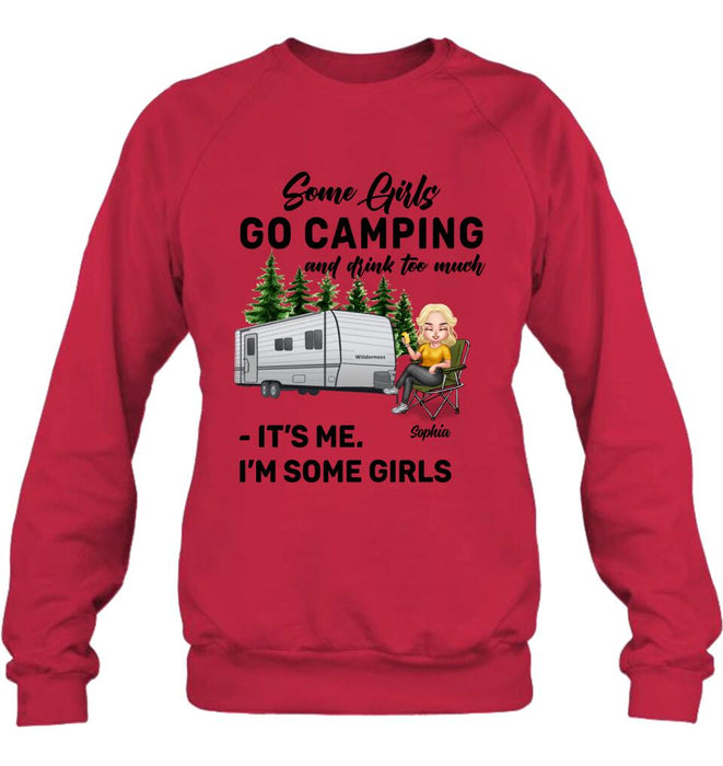 Custom Personalized Camping Lady Shirt/ Pullover Hoodie - Woman/ Couple - Gift Idea For Camping Lover