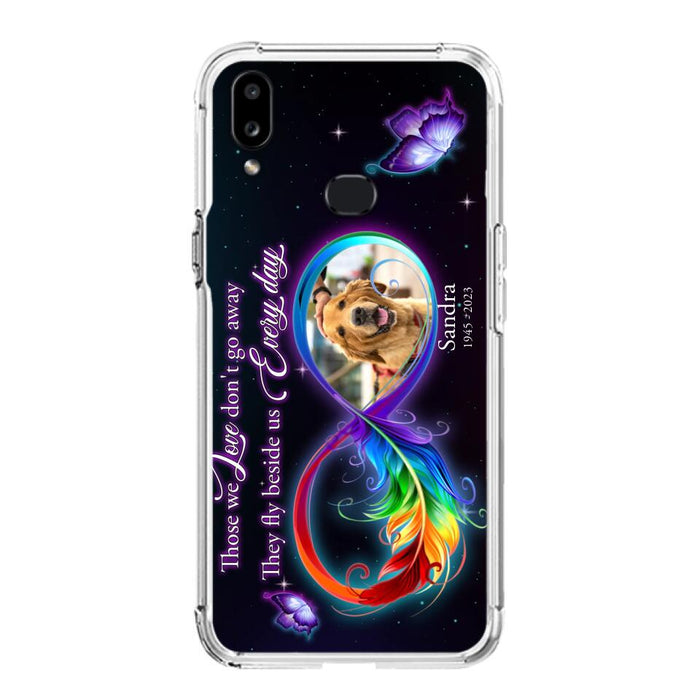 Custom Personalized Memorial Infinity Symbol Phone Case For iPhone/ Samsung - Upload Photo - Memorial Gift Idea For Father's Day/Mother's Day/ Pet Owners - Those We Love Don't Go Away