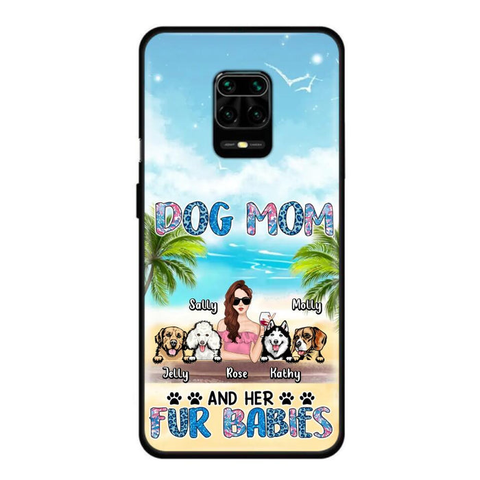 Custom Personalized Dog Mom Summer Patterned Phone Case - Upto 4 Dogs - Gift Idea For Dog Mom/Dog Lovers - Dog Mom And Her Fur Babies - Cases For Oppo/Xiaomi/Huawei