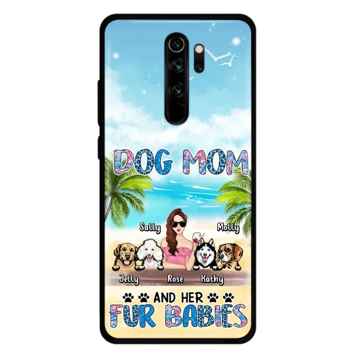 Custom Personalized Dog Mom Summer Patterned Phone Case - Upto 4 Dogs - Gift Idea For Dog Mom/Dog Lovers - Dog Mom And Her Fur Babies - Cases For Oppo/Xiaomi/Huawei