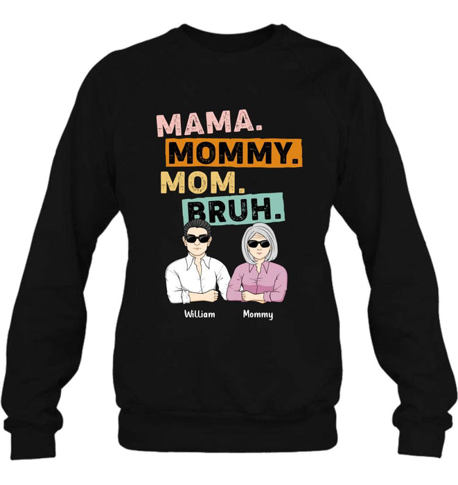 Custom Personalized Mama Shirt - Upto 4 Children - Mother's Day Gift Idea From Sons - Mama Mommy Mom Bruh