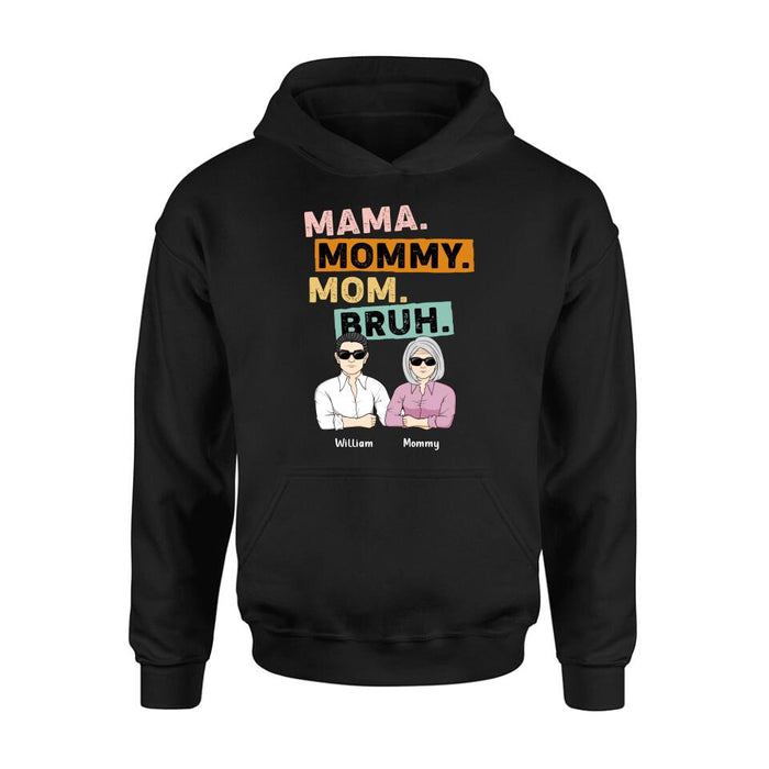 Custom Personalized Mama Shirt - Upto 4 Children - Mother's Day Gift Idea From Sons - Mama Mommy Mom Bruh