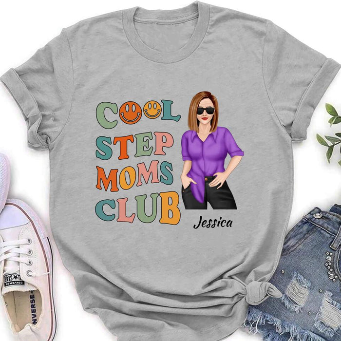 Custom Personalized Mom T-Shirt -  Gift Idea For Mother's Day - Cool Step Moms Club