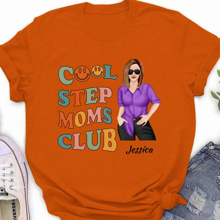 Custom Personalized Mom T-Shirt -  Gift Idea For Mother's Day - Cool Step Moms Club