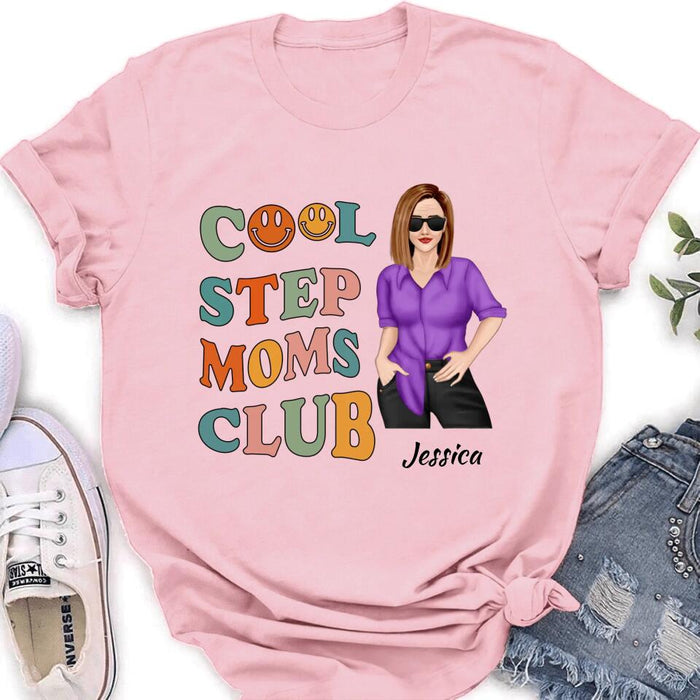 Custom Personalized Mom T-Shirt -  Gift Idea For Mother's Day - Cool Step Moms Club