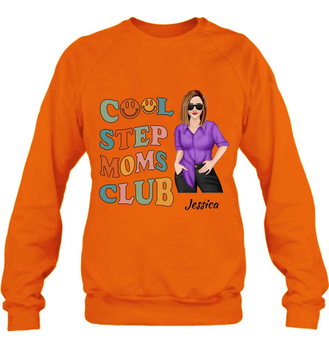 Custom Personalized Mom T-Shirt -  Gift Idea For Mother's Day - Cool Step Moms Club