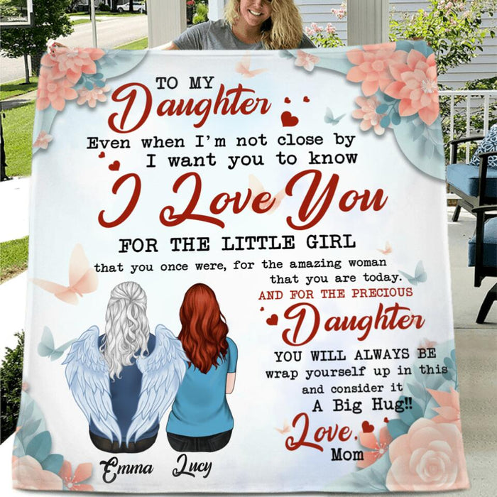 Custom Personalized Daughter Quilt/Fleece Blanket - Upto 5 People - Mother's Day Gift For Mom/Daughter - To My Daughter