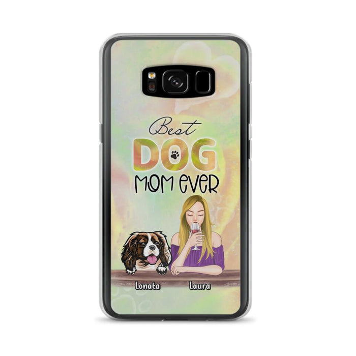 Custom Personalized Pet Mom Phone Case - Gift Idea For Dog/Cat Lovers/Pet Mom - Upto 4 Dogs/Cats - Best Dog Mom Ever - Case For iPhone/Samsung