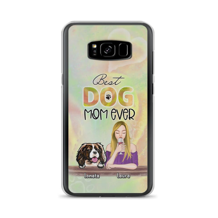 Custom Personalized Pet Mom Phone Case - Gift Idea For Dog/Cat Lovers/Pet Mom - Upto 4 Dogs/Cats - Best Dog Mom Ever - Case For iPhone/Samsung