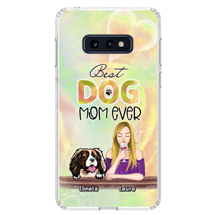 Custom Personalized Pet Mom Phone Case - Gift Idea For Dog/Cat Lovers/Pet Mom - Upto 4 Dogs/Cats - Best Dog Mom Ever - Case For iPhone/Samsung