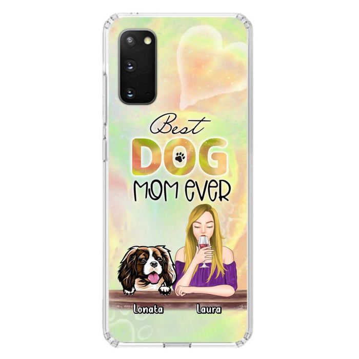 Custom Personalized Pet Mom Phone Case - Gift Idea For Dog/Cat Lovers/Pet Mom - Upto 4 Dogs/Cats - Best Dog Mom Ever - Case For iPhone/Samsung