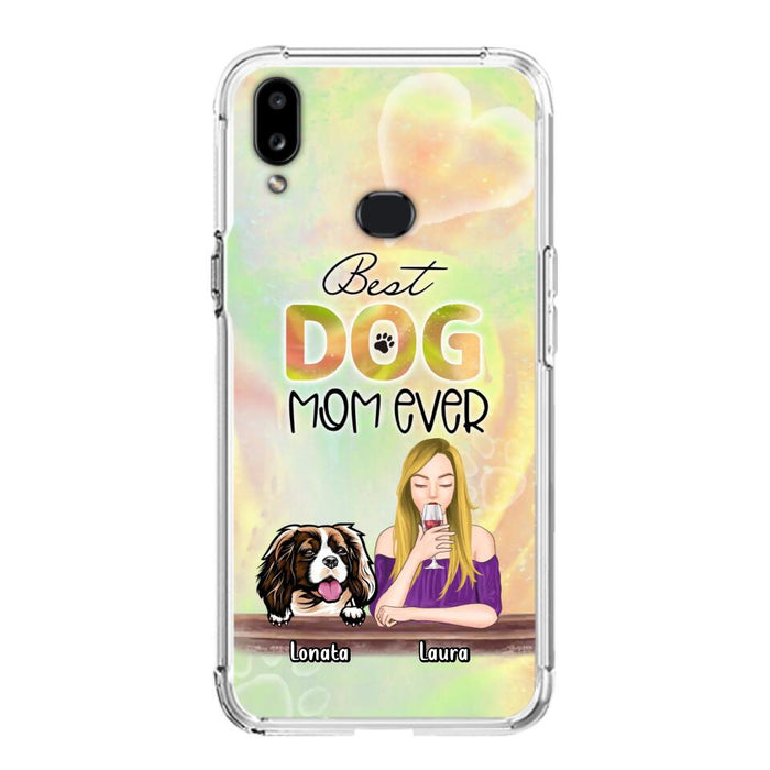 Custom Personalized Pet Mom Phone Case - Gift Idea For Dog/Cat Lovers/Pet Mom - Upto 4 Dogs/Cats - Best Dog Mom Ever - Case For iPhone/Samsung