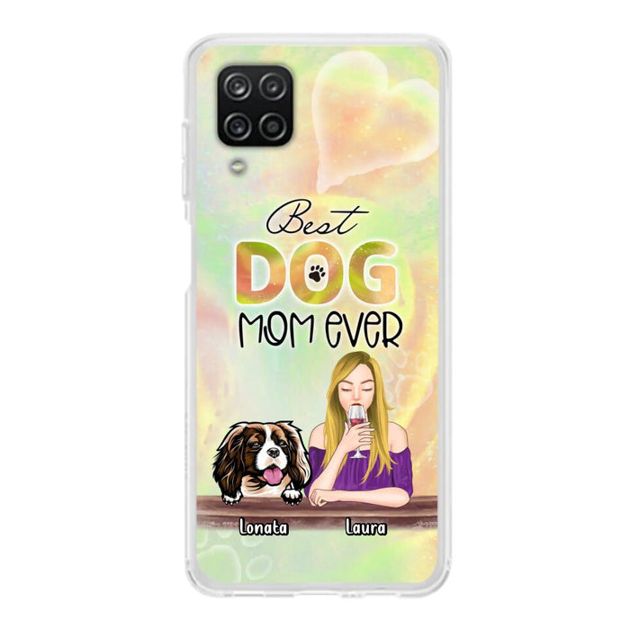 Custom Personalized Pet Mom Phone Case - Gift Idea For Dog/Cat Lovers/Pet Mom - Upto 4 Dogs/Cats - Best Dog Mom Ever - Case For iPhone/Samsung